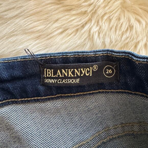 Blank NYC Blue Skinny Classique Distressed Skinny Denim Jeans 26 - Picture 8 of 14